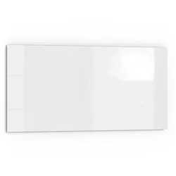 DEQORI Küchenrückwand Glas - Unifarben Weiß 80x40 cm - Spritzschutz für Küche & Badezimmer, bruchsicheres Sicherheitsglas mit 3D-Tiefeneffekt für beeindruckende Farbqualität und einfache Montage ohne Bohren.