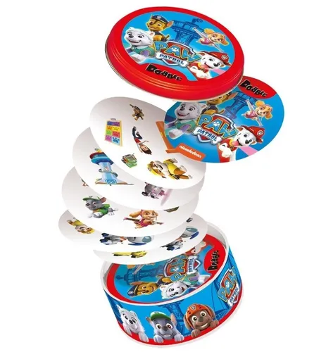 Asmodee Dobble Paw Patrol - Reaktionsspiel - Gesellschaftsspiel für Kinder ab 4 Jahren, mit 55 Karten und den beliebten PAW Patrol-Charakteren für spannende Abenteuer und schnelles Spielvergnügen.