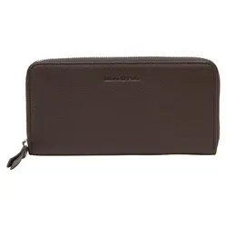 Marc O'Polo Finja L Geldbörse - Damen - dunkelbraun - Elegante Geldbörse aus genarbtem Rindsleder in shaded brown, ideal für stilbewusste Damen. Praktische Fächer für eine organisierte Aufbewahrung.