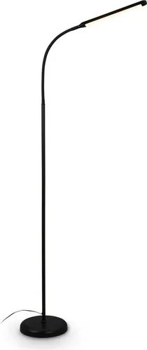 BRILONER LED Stehlampe mit Touch, dimmbar und Speicherfunktion - Standleuchte in elegantem Schwarz mit warmweißem Licht, stufenlos dimmbar und schwenkbarem Kopf für gezielte Beleuchtung. Ideal für Wohnzimmer, Schlafzimmer und Leseecken.