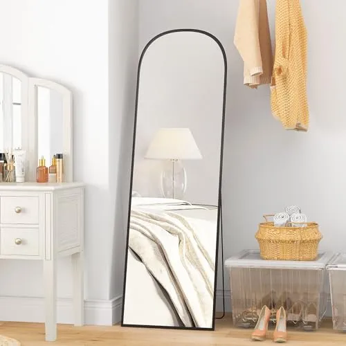 HOMCOM Ganzkörperspiegel 161,5 x 50 cm - Standspiegel aus explosionsgeschütztem HD-Glas mit vielseitiger Positionierung, ideal für eine klare Sicht auf Ihr Outfit im Wohnzimmer oder Schlafzimmer.