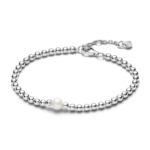 PANDORA Timeless Armband mit Süßwasserzuchtperlen - Elegantes Armband aus Sterling-Silber mit behandelten Süßwasserzuchtperlen und Cubic Zirkonia, das Schönheit und Liebe symbolisiert. Ideal für besondere Anlässe oder als Geschenk.