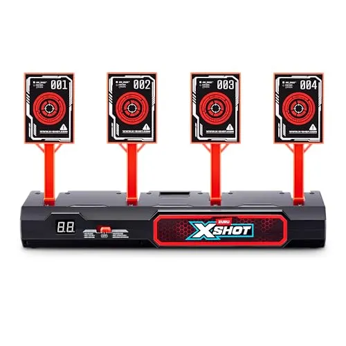 XSHOT 4 Elektronische Zielscheiben von ZURU - Interaktiv und Tragbar - Verfeinere deine Präzision mit 4 interaktiven Zielscheiben. Ideal für drinnen und draußen, mit automatischem Reset und Echtzeit-Feedback. Perfekt für spannende Blaster-Battles!