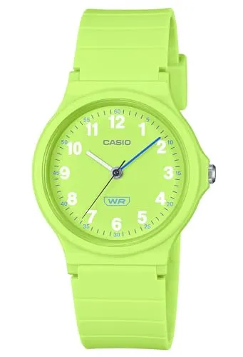 Casio Collection LQ-24B-3BEF Damen-Armbanduhr - Stilvolles Grün - Damenuhren mit analoger Zeitanzeige und robustem Resin-Gehäuse in elegantem Grün. Ideal für den täglichen Gebrauch, wasserabweisend und leicht für hohen Tragekomfort.