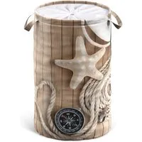 Sanilo Wäschekorb Maritime, faltbar, 60 Liter mit Sichtschutz - Wäschekorb in maritimem Design, faltbar und mit 60 Litern Fassungsvermögen. Ideal für platzsparende Aufbewahrung und sorgt für Ordnung im Badezimmer.