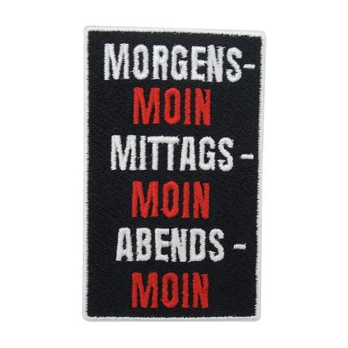 Lustiger Moin Patch | Hamburg Patches, Norddeutsche Bügelbilder, coole Aufbügler