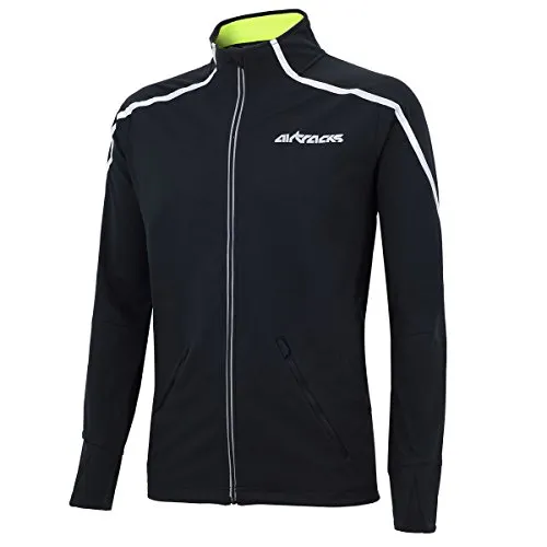 Airtracks Damen Thermo Jacke AIR TECH - Wasserdicht & Winddicht - Vielseitige Thermo Fahrrad- und Laufjacke von Airtracks, atmungsaktiv und winddicht. Ideal für kältere Tage, mit reflektierenden Elementen für bessere Sichtbarkeit und optimaler Bewegungsfreiheit.