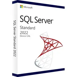 Microsoft SQL Server 2022 Device CAL - Günstige Zugriffslizenz für Microsoft SQL Server 2022. Profitieren Sie von schneller Lieferung und flexibler Nutzung für mehrere Mitarbeiter an einem Gerät. Ideal für Unternehmen jeder Größe.