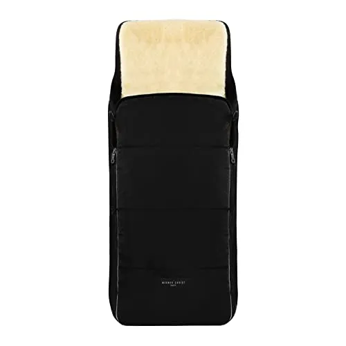 Werner Christ Baby Fußsack CORTINA - 2-in-1 Thermofußsack in Schwarz - Fußsäcke für Babys, vielseitig als Fußsack und Decke nutzbar, mit hochwertigem Fellfutter für optimale Wärme und Komfort.