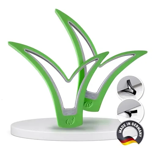SOFTERFIX, Türkeil, Zehen-freundlich, barfuß bedienbar, Türstopper, Türhaken, Türpuffer, Doorstopper (2, Grün)