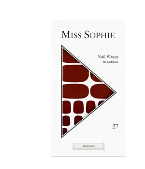 Miss Sophie Burgundy Pedicure Nagelfolie 27 Stk Burgundy