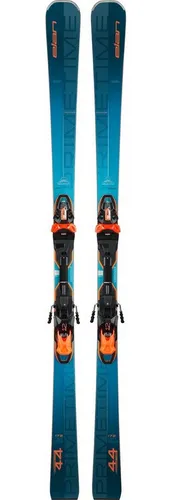 Elan Primetime 44 Fusion X Sportcarver Ski Set 2024/25 - 172cm - Ski Set für Carving-Fans, bietet mühelos kontrollierbare Power und exzellente Kantenkontrolle dank PowerMatch-Technologie und Dual-Density-Holzkern.