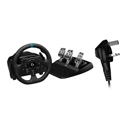 Logitech G923 TRUEFORCE Gaming Rennlenkrad - Lenkrad für PS5, PS4 & PC mit innovativer TRUEFORCE Kraftrückkopplung für realistische Fahrerlebnisse und programmierbare Doppelkupplung für optimale Kontrolle.