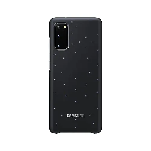Samsung LED Cover für Galaxy S20 - Schwarz, stoßfest mit Lichteffekten und Symbolen für Benachrichtigungen