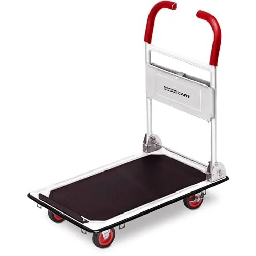 Magna Cart Plattformwagen MCP7 Rollwagen 300 kg, Stahl - Robuster Transportwagen - Werkstattwagen aus strapazierfähigem Stahl, ideal für den Transport schwerer Lasten bis 300 kg.