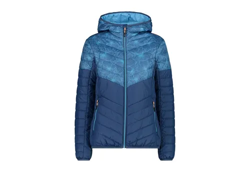 CMP Damen Kapuzenjacke WOMAN JACKET FIX HOOD - Jacken mit Feel warm Flat Synthetic Padding, ideal für kühle und nasse Tage. Die wasserabweisende Jacke bietet Schutz und Komfort mit festem Kapuzen-Design und praktischen Reißverschlusstaschen.