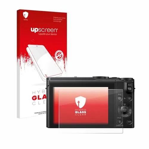 upscreen Schutzglas für Panasonic Lumix DMC-LX15 Schutzfolie, Glas-Folie [Klar, 9H Panzerschutz, Anti-Fingerprint]