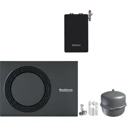 Buderus Logaplus WLW-5 MB A H ODU5, HB-Set HYC25, MAG18l - Solarpanele für effizientes Wärmepumpen-Hybridsystem mit Silent PLUS Technologie für leisen Betrieb und umweltfreundlichem Kältemittel R290.