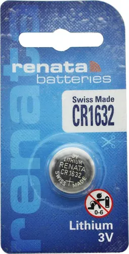 Renata CR1632 Lithium Batterie 3 Volt 137mAh IEC CR1632, Batterie für Garmin vivofit 3