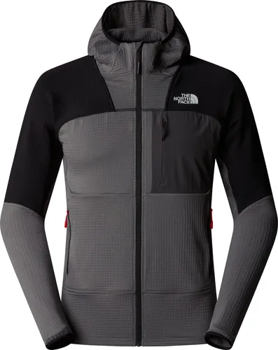 The North Face Men Stormgap Powergrid Hoodie Smoked Pearl/TNF Black (S) - Jacke mit beeindruckender Isolierleistung, feuchtigkeitsregulierend und leicht. Ideal für Trails, sorgt für Komfort und Atmungsaktivität bei jedem Wetter.