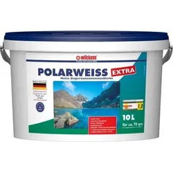 Wilckens Polarweiss Extra Weiß - Wand- und Deckenfarbe - Farben, Hochdeckende und matte Wand- und Deckenfarbe in 10 l, ideal für ein strahlend weißes Finish. Perfekt für Renovierungen und Neuanstriche!