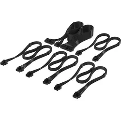 Corsair Elite Premium Starter-Kit mit Typ 4-Netzteilkabeln – Flache Kabelkämme und Dreilagiges Mesh-Paracord - Hochwertige Paracord-Ummantelung für ein individuelles Design. Flache Kabelkämme sorgen für Ordnung und einfache Verwaltung. Wählen Sie aus drei Farbvarianten für Ihren perfekten PC-Bau.