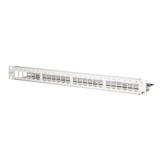 Metz Connect Patchfeld modul 24Port 1HE Edelstahl - Leeres Patchfeld für 24 Einzelmodule, aus hochwertigem Edelstahl, ideal für langlebige und leistungsstarke Netzwerkinstallationen.