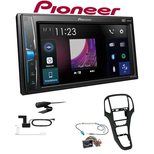Pioneer Multimedia Autoradio DAB+ für Opel Astra J ab 2009 - Autoradio mit 2-DIN Einbauset, Bluetooth und DAB+ für besten Musikgenuss im Auto. Ideal für Opel Astra J, Caravan und Stufenheck, inklusive Touchscreen und USB-Anschluss.