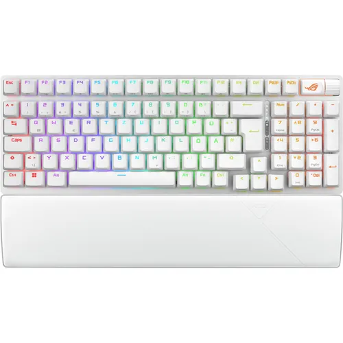 ASUS ROG Strix Scope II 96 RX Wireless Weiß - 96% Gaming-Tastatur mit ROG RX Switches und Tri-Mode-Verbindung für maximale Flexibilität und Leistung, ideal für Gamer und kreative Profis.