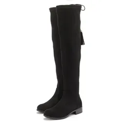 LASCANA Overkneestiefel schwarz Größe 36 - Elegante Overkneestiefel von LASCANA in Größe 36, mit elastischem Schaft für optimalen Sitz und aus hochwertiger Microfaser für einen stilvollen Look.