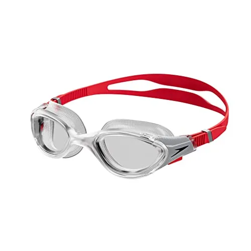 Speedo Unisex Erwachsene Biofuse.2.0 Schwimmbrille, Rot, Einheitsgröße - Schwimmbrille mit innovativer Biofuse-Technologie für flexiblen Komfort und perfekte Passform. Neuartige Dichtungen und Gläser bieten überlegene Stabilität und Sicht.