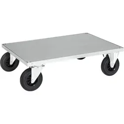 Kongamek Plattformwagen 1000x700mm - Verzinkt mit Gummibereifung - Robuster Plattformwagen mit verzinkter Ladefläche, ideal für vielseitige Anwendungen. Hohe Tragfähigkeit von 500 kg und leicht manövrierbar dank Gummibereifung. Perfekt für den professionellen Einsatz.