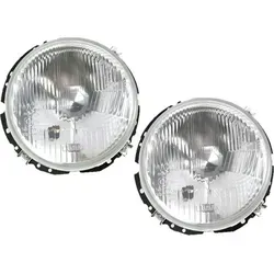 Hauptscheinwerfer H4 Set für VW Golf 1 - links + rechts - Hochwertiges Set mit 2 Hauptscheinwerfern (H4) für VW Golf 1 und Caddy 1. Ideal für den Austausch, ausgestattet mit Gummidichtung und Standlichtfassung für optimale Passgenauigkeit.