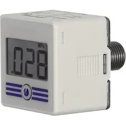 Riegler Digital-Manometer 0 - 10 bar - Analoges Manometer zur präzisen Drucküberwachung in trockener, ölfreier Druckluft; mit beleuchtetem LCD-Display für optimale Lesbarkeit.