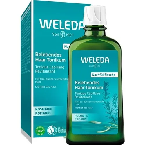 WELEDA Revitalisierendes Haarwasser mit Rosmarin 200 ml - Hochwertiges Haarwasser mit Rosmarin für feines und geschwächtes Haar. Stimuliert die Kopfhaut und verleiht frisches Haargefühl. Ideal für die tägliche Anwendung, ohne Fettfilm zu hinterlassen.