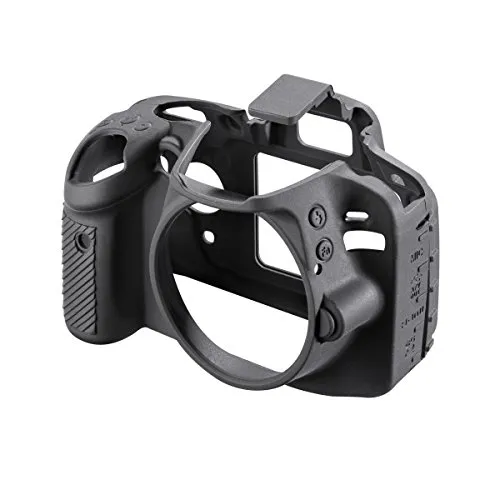 Walimex pro easyCover für Nikon D3300/3400 – angenehm griffige Silikon-Schutzhülle, Kamera-Abdeckung - passgenau, uneingeschränkte Bedienbarkeit