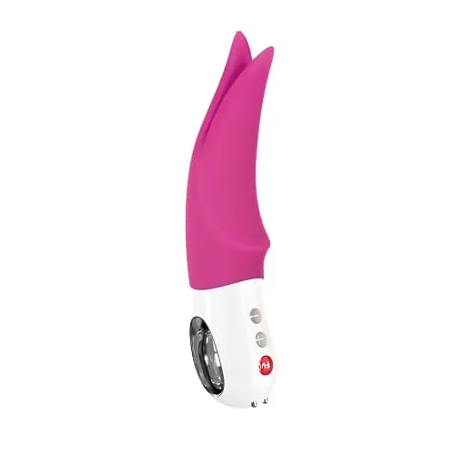 FUN FACTORY Externer Klitoris-Vibrator VOLTA (Pink) – Leiser & kraftvoller Auflegevibrator zur Stimulation von Klitoris, Nippel, Penis - 100% medizinisches Silikon mit LOOP Griff