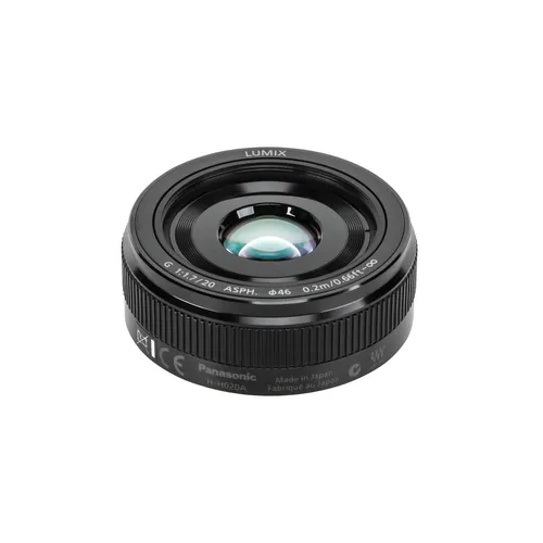 Panasonic H-H020 Pancake-Objektiv 20mm F1.7 - Objektive für Systemkameras, kompaktes Design mit hoher Lichtstärke F1.7 für brillante Aufnahmen bei schwachem Licht und kreative Schärfentiefe.