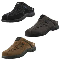 Dockers Pantoletten Veloursleder Dunkelgrau - 40 - Modische Herren-Pantoletten aus Veloursleder, ideal für Freizeit und Zuhause. Mit herausnehmbarer Decksohle für individuellen Komfort und griffiger Laufsohle für sicheren Halt.