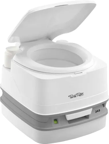 Thetford Porta Potti 345 tragbare Campingtoilette - Tragbare Campingtoilette mit 12 L Kapazität, ideal für Camping und Outdoor-Aktivitäten, komfortable Sitzhöhe von 324 mm.