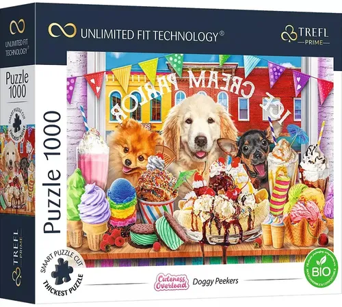 Puzzle 1000 elementów. Doggy Peekers Trefl 5900511106992