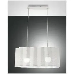 Fabas Luce Glicine Pendelleuchte E27 1X60W - Moderne Pendelleuchte in eleganter Wellenoptik, aus hochwertigem Metall. Ideal für stilvolle Beleuchtung in Wohnräumen, mit 2 Jahren Garantie.