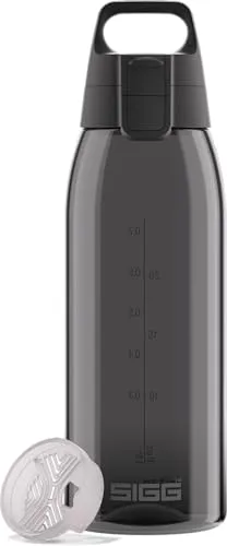 Sigg - Tritan Trinkflasche - Total Color ONE Anthracite - Für Kohlensäurehaltige Getränke Geeignet - Spülmaschinenfest - Auslaufsicher - Leicht - BPA-frei - Grau - 1L