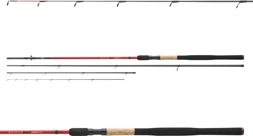 Daiwa Ninja Commercial Feeder 3,60m 100g – Hochpräzise Feeder-Rute - Die Daiwa Ninja Commercial Feeder ist ideal für Method-Feederangler. Mit HMC+® Kohlefaser und ergonomischem ArmLock® Design bietet sie Sensibilität und Kontrolle beim Angeln. Perfekt für präzises Platzieren von Futter und Ködern.