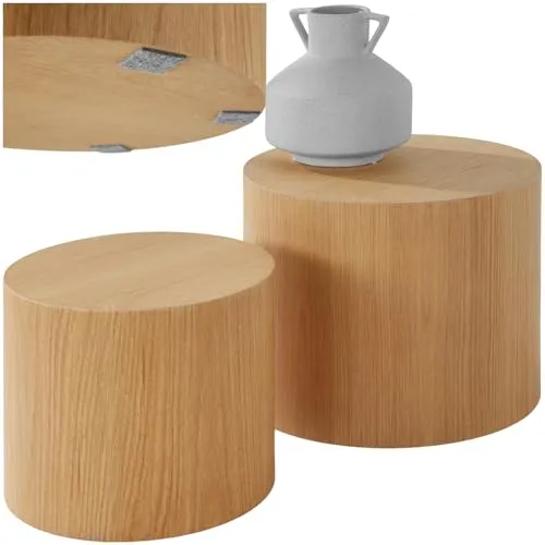 tectake® 2er Set Couchtische - Modernes Design und Funktionalität - Zubehör für Möbel - Das moderne 2er Set Couchtische von tectake vereint stilvolles Design mit bodenschonenden Filzgleitern für ein elegantes Wohnambiente.