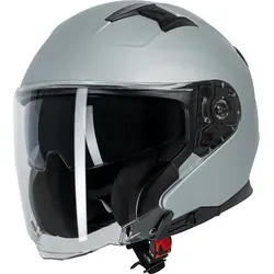 Spec-X SX-22.03 Solid Jethelm - Matt-Silber - XL - Robuster Jethelm mit kratzresistentem Visier und herausnehmbaren Wangenpolstern für hohen Tragekomfort. Ideal für den täglichen Einsatz und geprüft nach ECE 22.06.