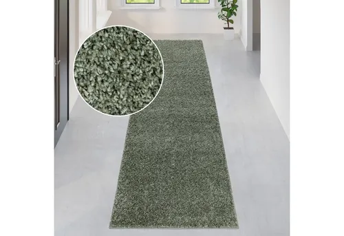Läufer BRUNO BANANI "Shaggy Soft" Gr. 11, grün, 67cm x 230cm - Der hochwertige Läufer "Shaggy Soft" von Bruno Banani mit weichem Flor sorgt für ein gemütliches Wohnambiente. Ideal für Wohn- und Schlafräume, strapazierfähig und geeignet für Fußbodenheizung.