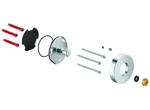 GROHE Brausestangenhalter, chrom (48279000) - Zubehör für Duschsysteme mit langlebiger GROHE Long-Life Shine Oberfläche, inklusive Befestigungsset für einfache Wandmontage.