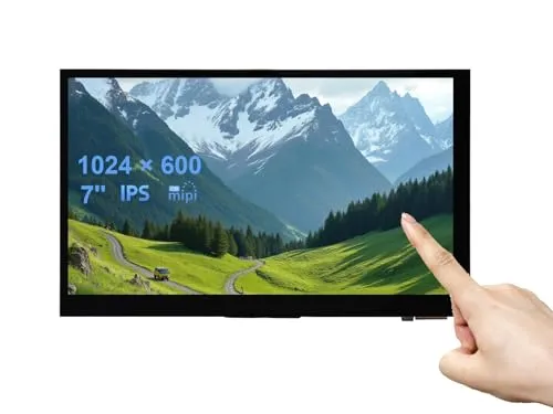 ESP32-P4-WIFI6 7 Zoll Touch Display Entwicklungsboard, Basierend auf ESP32-P4 und ESP32-C6, 7" IPS Bildschirm 1024×600, mit RS485/CAN/I2C/UART Headern, Unterstützt AI Sprachinteraktion