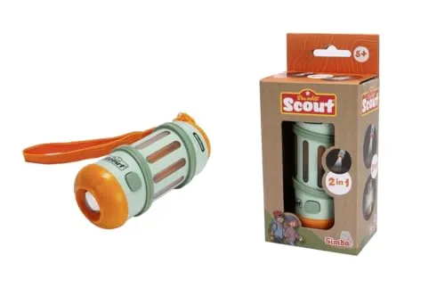 Scout Taschenlampe 2-in-1 - Taschenlampe und rundum Leuchte in einem, perfekt für Abenteuer und Notfälle. Kompakt mit 13 cm Länge und praktischer Handschlaufe, ideal für Kinder ab 3 Jahren.